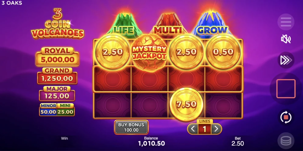 3 Coin Volcano Slot