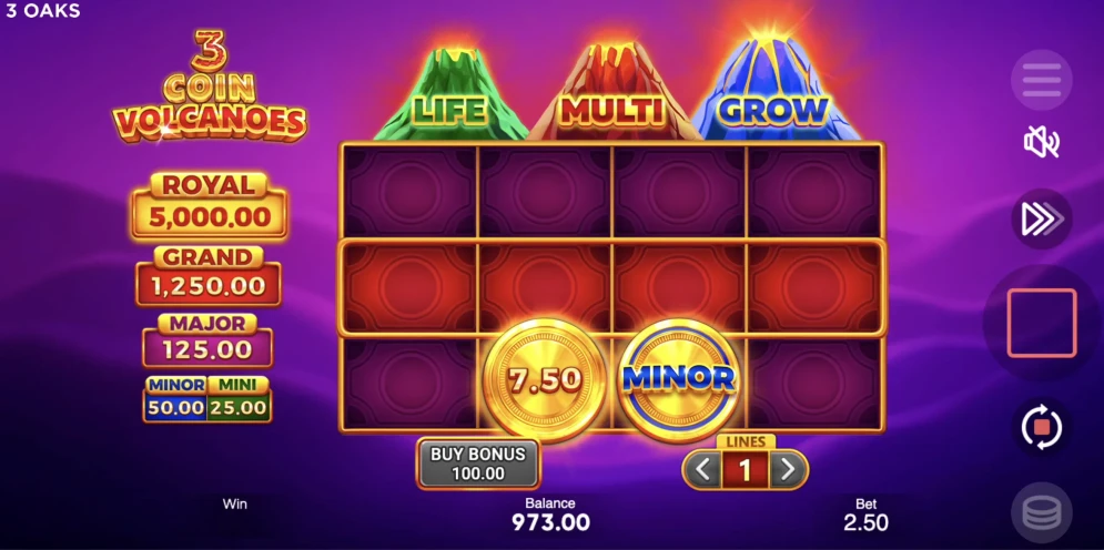 3 Coin Volcano Slot