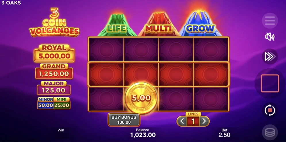 3 Coin Volcano Slot