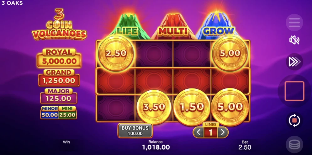 3 Coin Volcano Slot